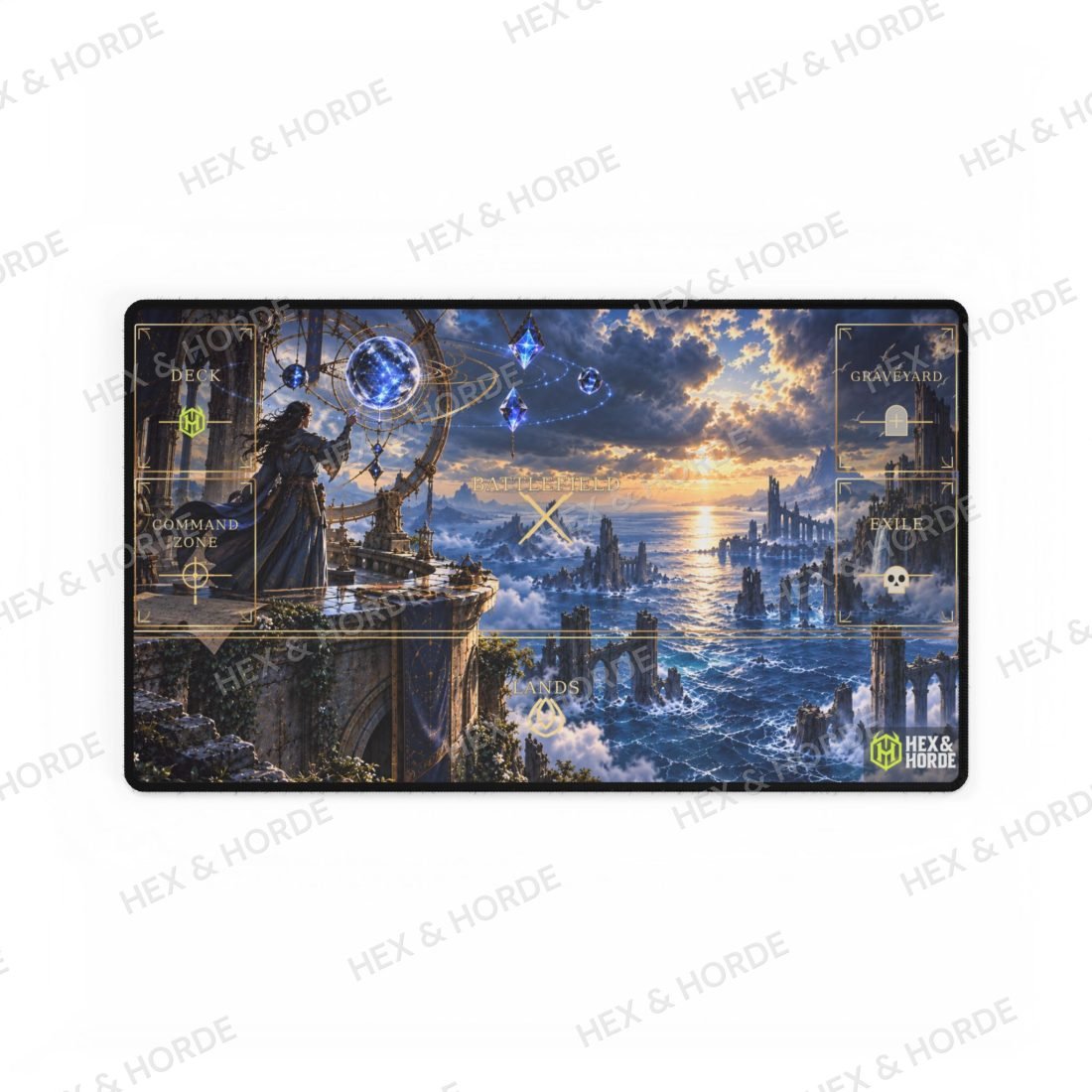Blue Mana Tidecaller MTG playmat, Standard size